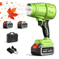 FPCYCG Cordless Leaf Blower with 2×6.0Ah Batteries - 990000 RPM 21V Handheld Electric Leaf Blower for Patio Cleaning, Car Drying, Leaves and Dust